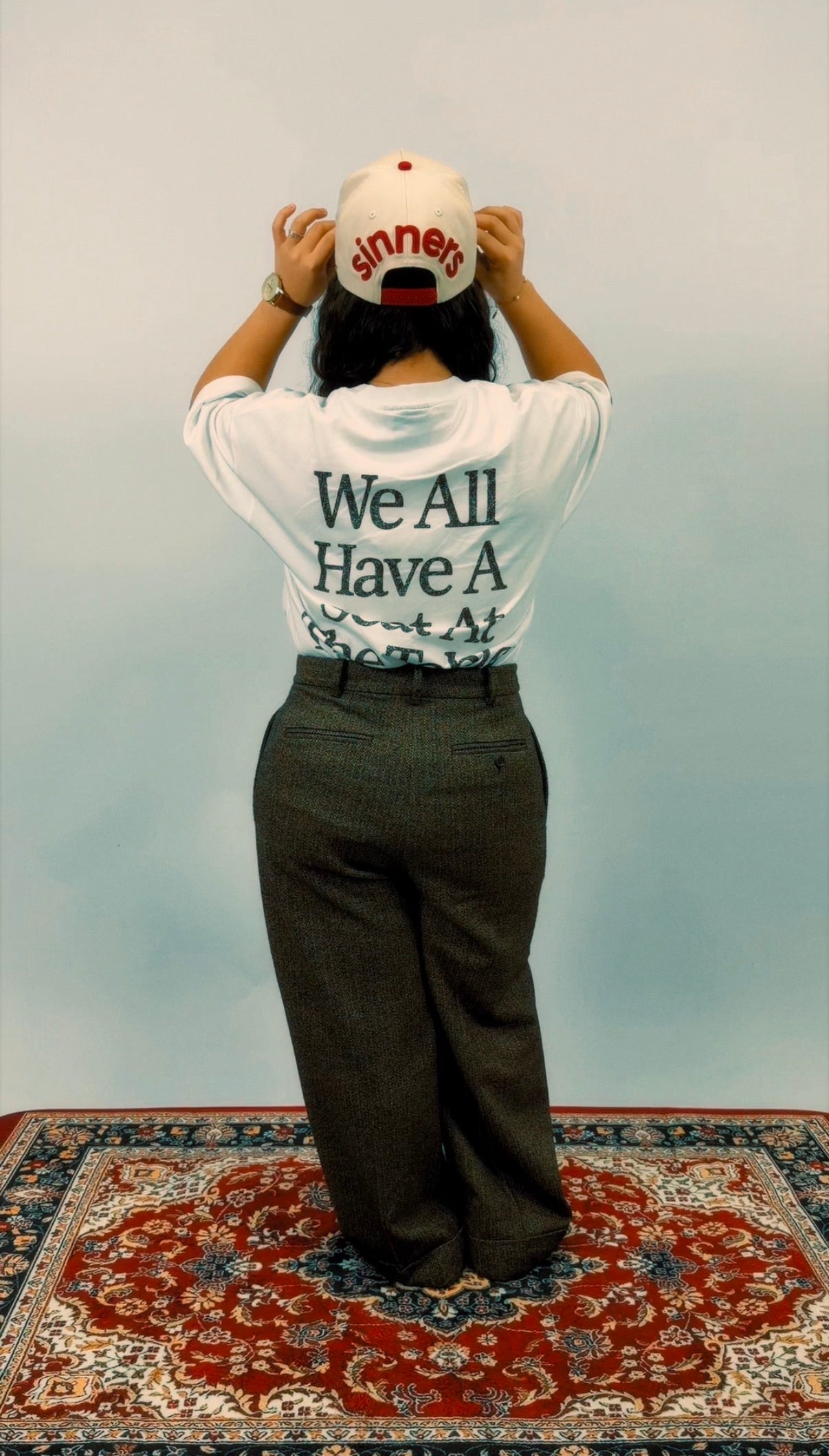 WE ALL HAVE A SEAT TEE