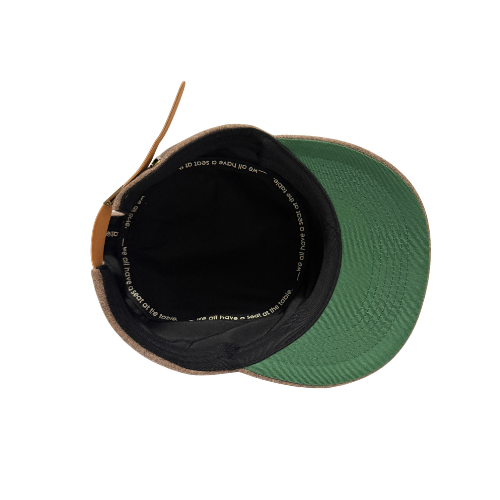 BROWN PILLBOX CAP